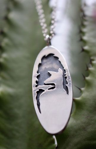 Give the ones you love, doe and bird necklace in sterling silver