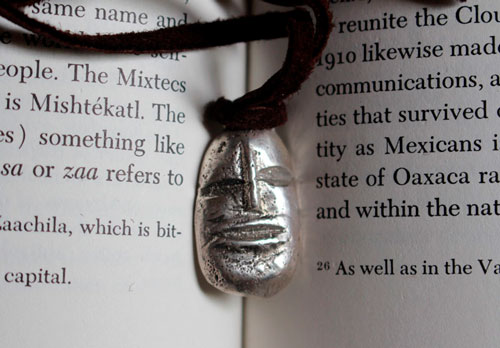 Golem, fantastic creature head necklace in sterling silver