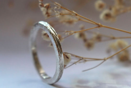 Hamadryad bark, Greek tree ring in sterling silver
