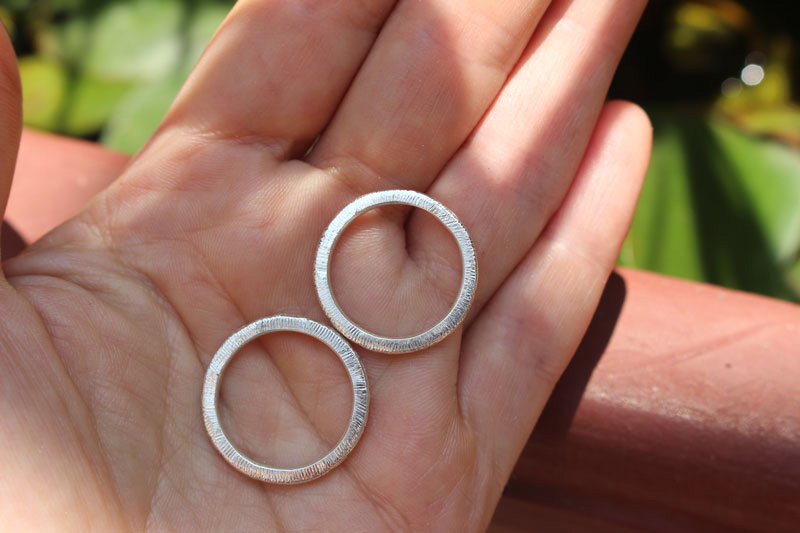 Hamadryad bark, Greek tree ring in sterling silver