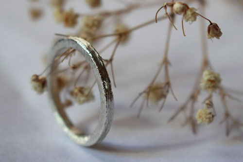 Hamadryad bark, Greek tree ring in sterling silver
