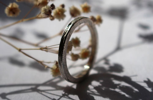 Hamadryad bark, Greek tree ring in sterling silver