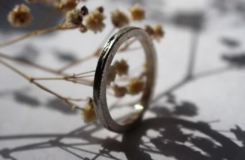 Hamadryad bark, Greek tree ring in sterling silver