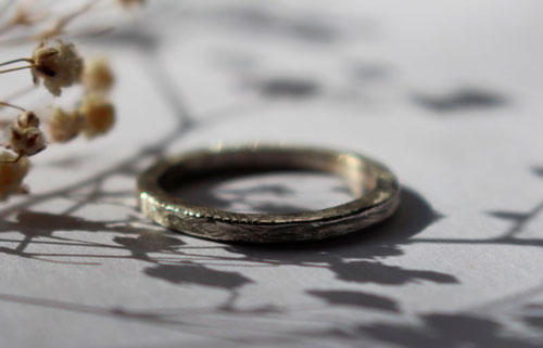 Hamadryad bark, Greek tree ring in sterling silver