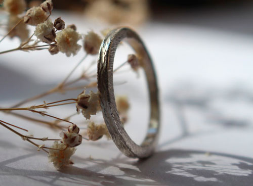 Hamadryad bark, Greek tree ring in sterling silver