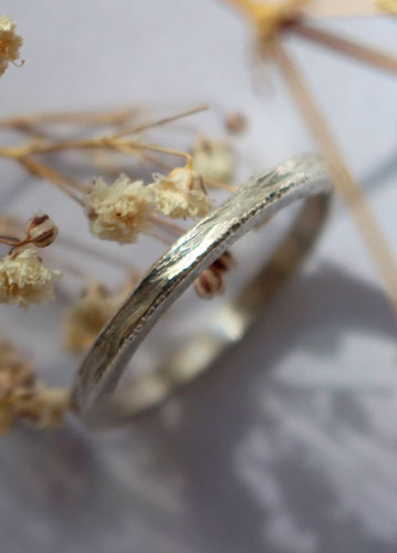 Hamadryad bark, Greek tree ring in sterling silver