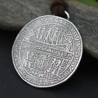 Harnetatf hypocephalus, egyptian necklace in sterling silver