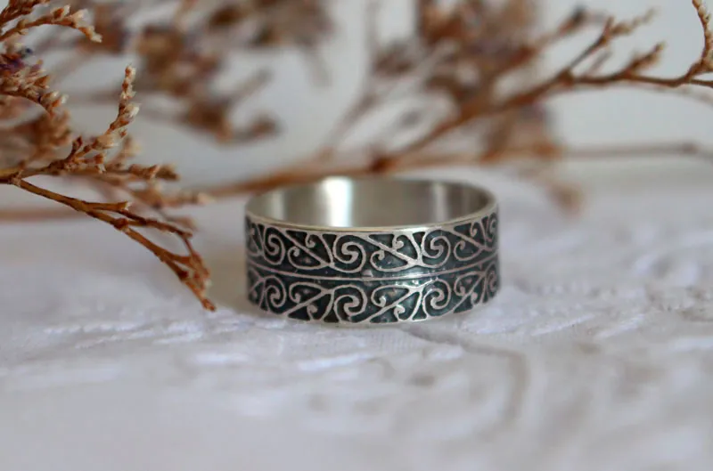 Heart of life, Māori Manuah ring in sterling silver