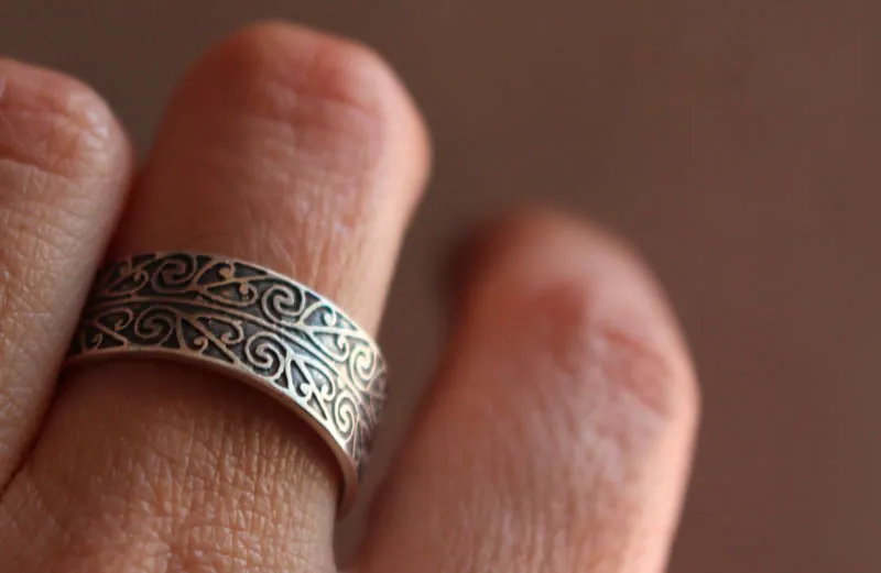 Heart of life, Māori Manuah ring in sterling silver