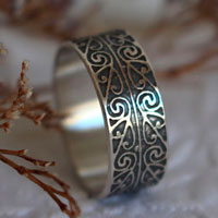 Heart of life, Maori Manuah ring in sterling silver