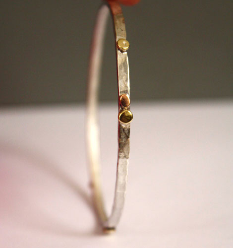 Helios, Greek sun bracelet in silver, copper and brass