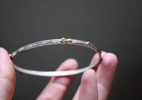 Helios, Greek sun bracelet in silver, copper and brass