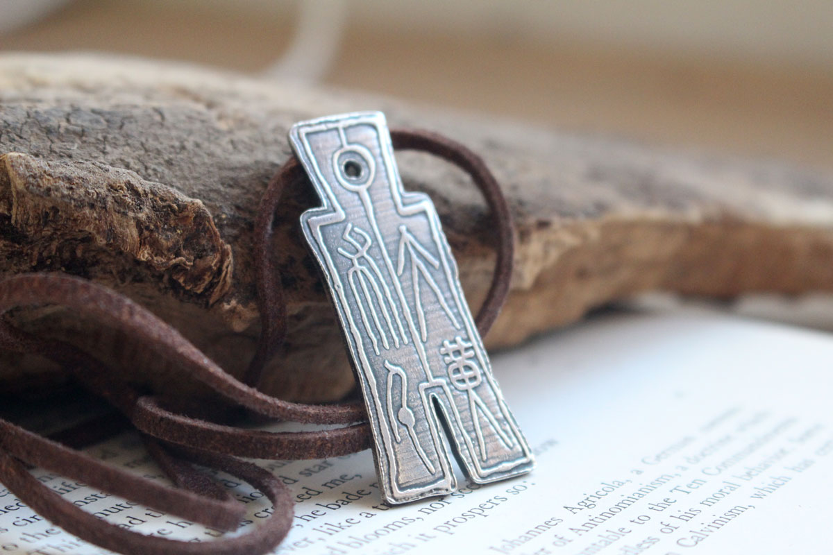 Huo bu, imperial Chinese coin necklace in silver