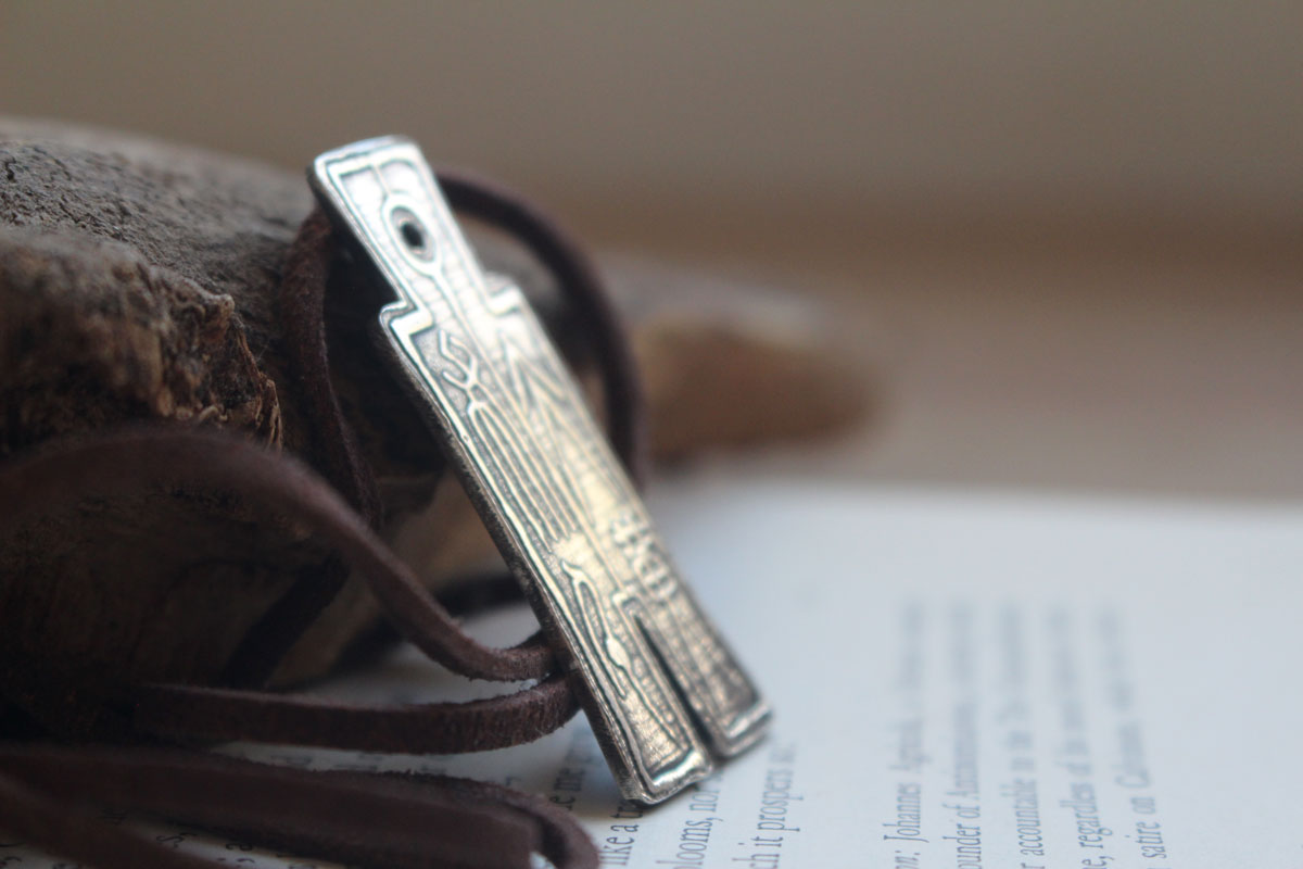 Huo bu, imperial Chinese coin necklace in silver