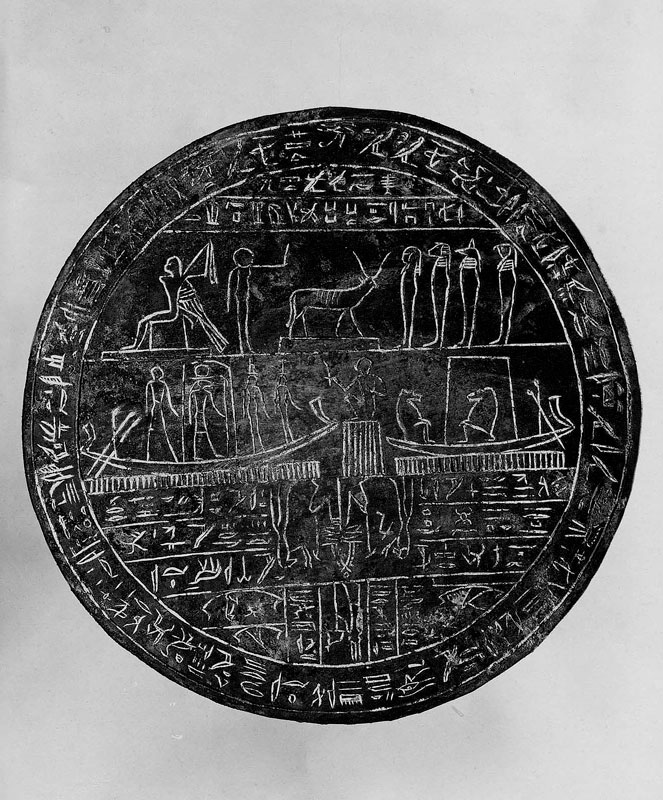 Hypocephalus of Djed-Hor, egyptian necklace in silver
