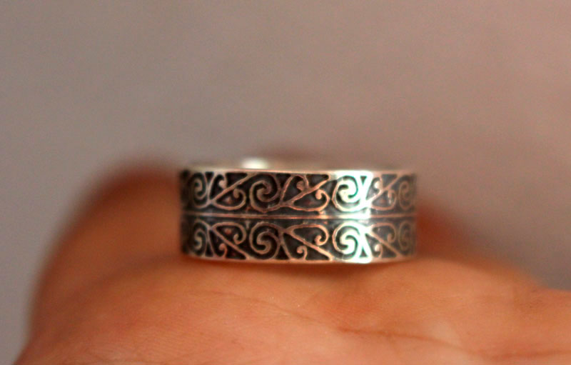 Heart of life, Maori ring in sterling silver