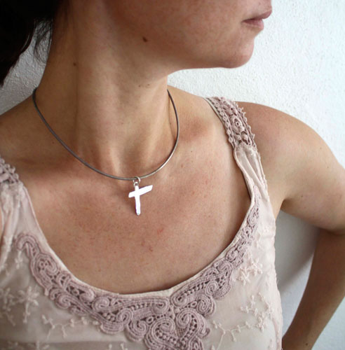 Indochine, Paradize cross from the rock band pendant in silver