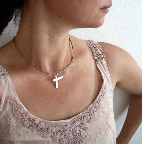Indochine, Paradize cross from the rock band pendant in silver