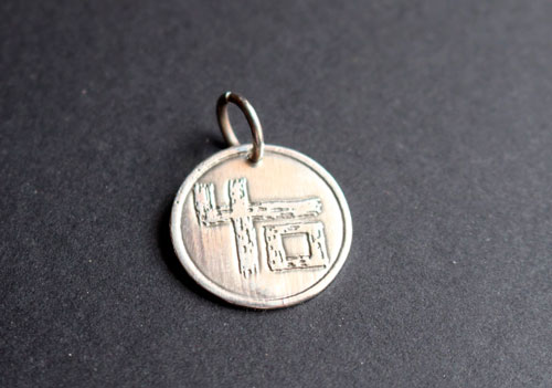 Indochine 40, French rock band anniversary pendant in silver