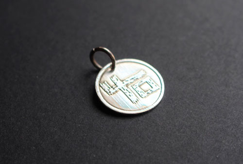 Indochine 40, French rock band anniversary pendant in silver