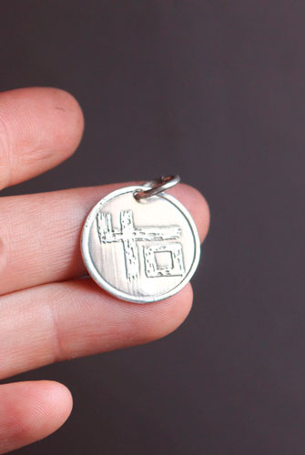 Indochine 40, French rock band anniversary pendant in silver