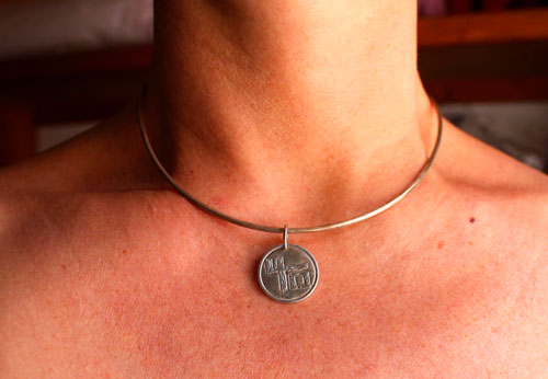 Indochine 40, French rock band anniversary pendant in silver