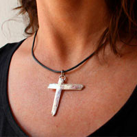 Luxury Indochine cross, Paradize from the rock band pendant in silver