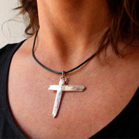 Indochine cross Deluxe, Paradize cross rock band pendant in sterling silver
