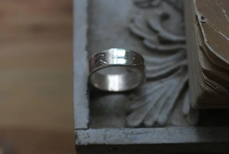 Japanese name, kanji ring, pictogram from japan, in sterling silver