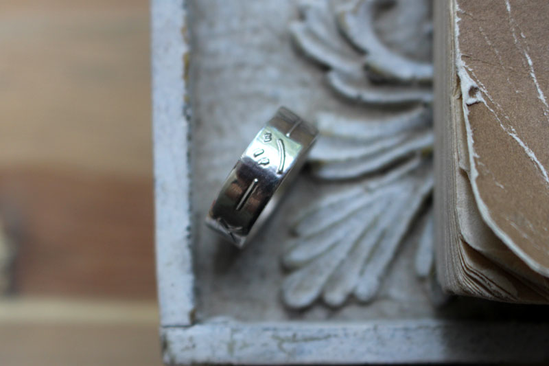 Japanese name, kanji ring, pictograms from japan, in sterling silver