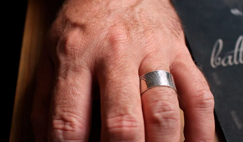 Koi, Japanese carp fish ring in sterling silver