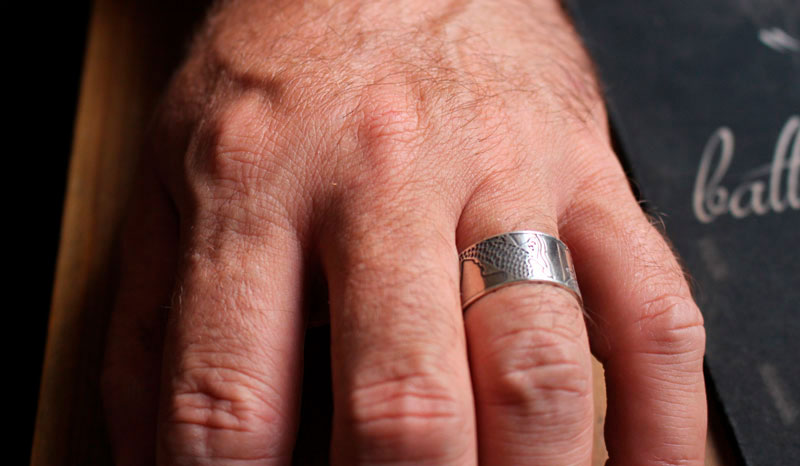 Koï, Japanese koi carp ring in silver