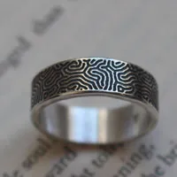 Labyrinth, maze ring in sterling silver