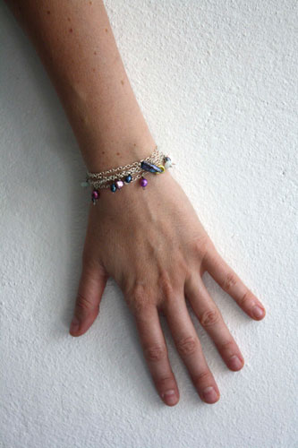 Lagoon pearls, tropical colors necklace, anklet, bracelet in silver, amazonite and cultured pearl