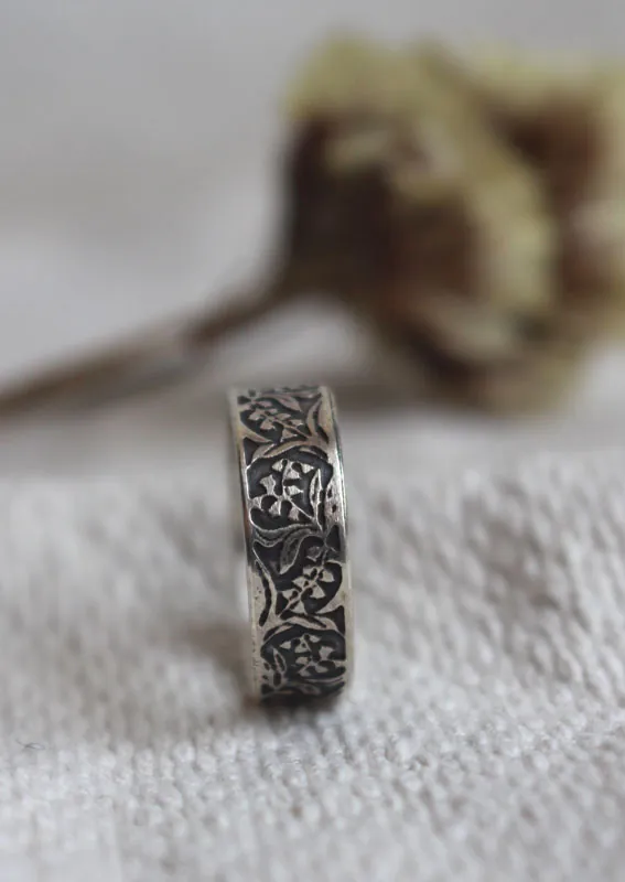 Lily of the valley, flower ring in sterling silver