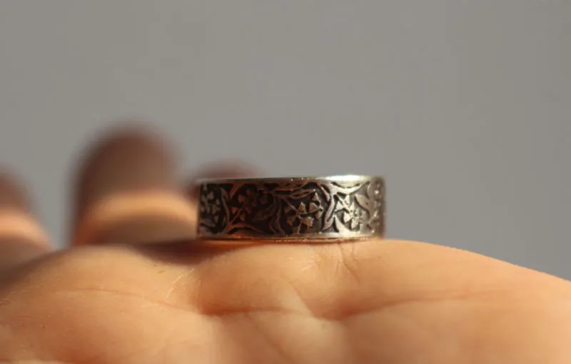 Lily of the valley, flower ring in sterling silver