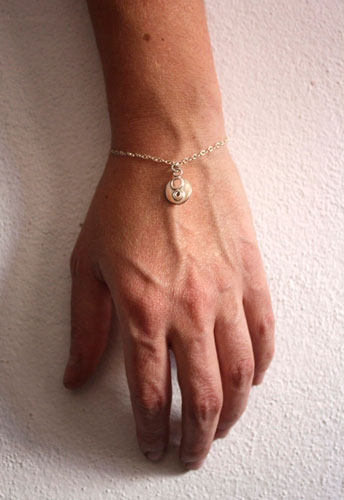 Lina, infinity spiral and circle anklet and bracelet in silver