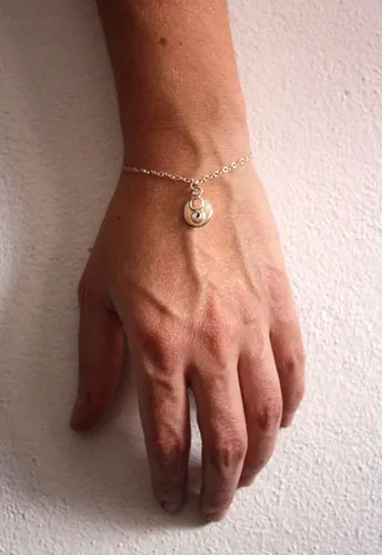 Lina, infinity spiral and circle anklet and bracelet in silver