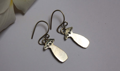 Little baobabs, Little Prince tree earrings in sterling silver