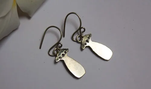 Little baobabs, Little Prince tree earrings in sterling silver