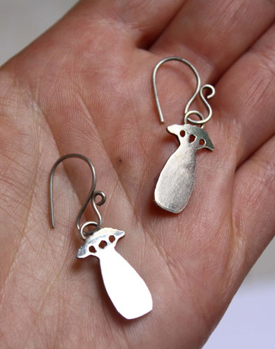 Little baobabs, Little Prince tree earrings in sterling silver