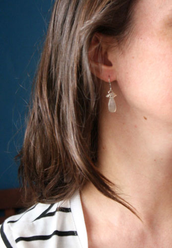 Little baobabs, Little Prince tree earrings in sterling silver