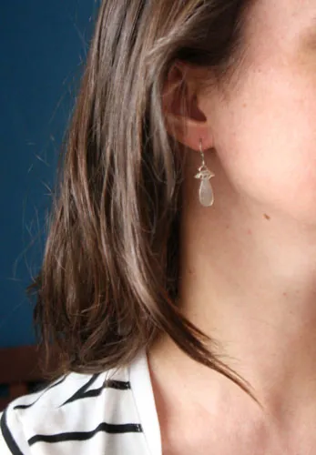 Little baobabs, Little Prince tree earrings in sterling silver