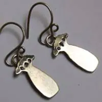 Little baobabs, Little Prince tree earrings in sterling silver