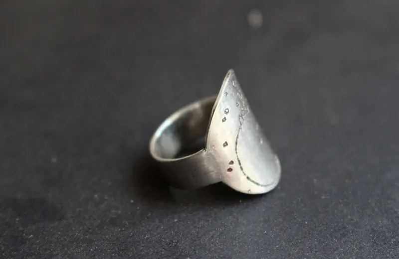 Little planet, the Little Prince planet amd quote ring in silver