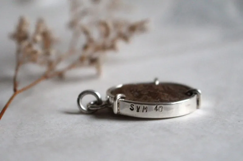 Lyobaa, romance from Oaxaca pendant in silver and ceramic