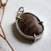 Lyobaa, romance from Oaxaca pendant in silver and ceramic
