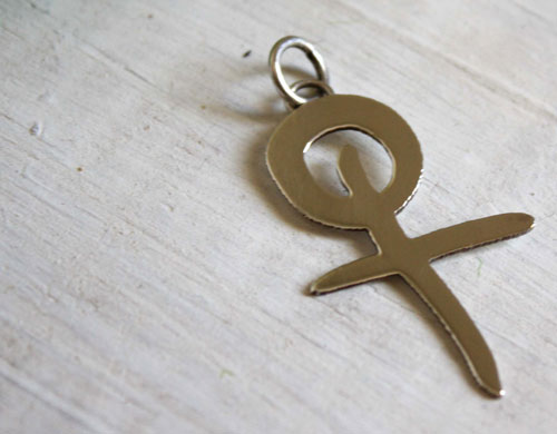 Louis Bertignac, French rock singer’s logo pendant in sterling silver