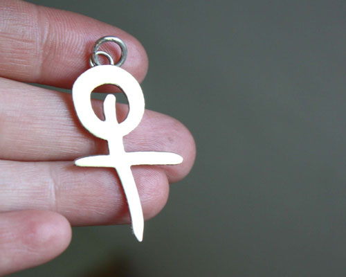 Louis Bertignac, French rock singer’s logo pendant in sterling silver