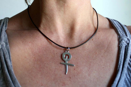 Louis Bertignac, French rock singer’s logo pendant in sterling silver